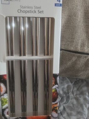 Mainstays Stainless Steel Chopstick Set - Silver